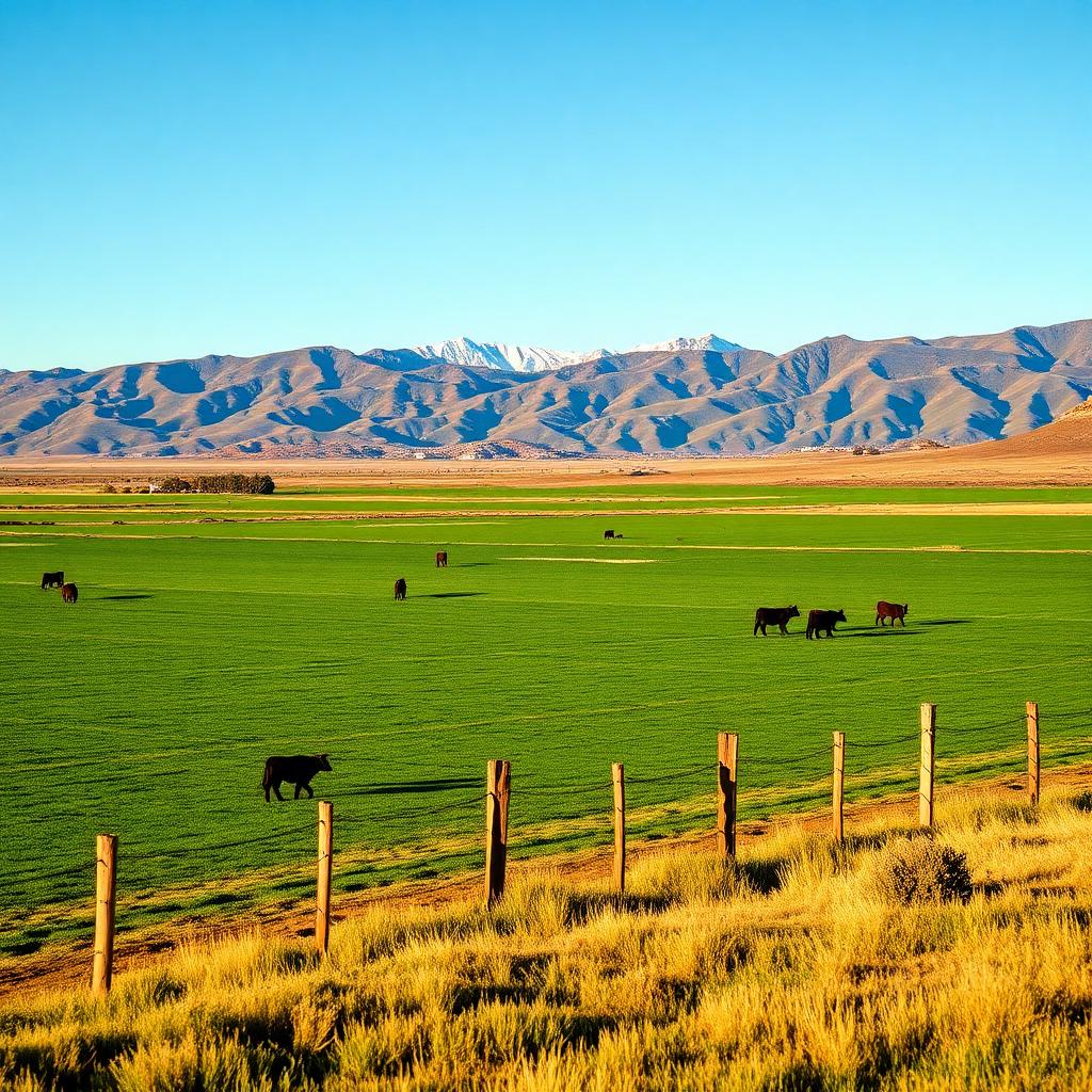 Carson Valley ranchland near Gardnerville and Minden with the eastern Sierra beyond